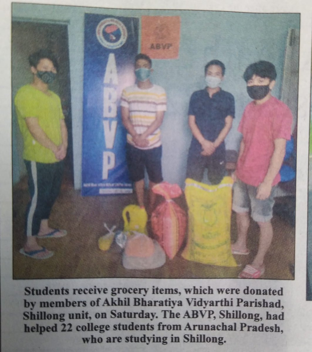 DarilinTang's tweet photo. ABVP Meghalaya helping hand for the students @ABVPVoice @ArunachalABVP @SapamNarendra @Varada_M https://t.co/iiCz6NKf5x