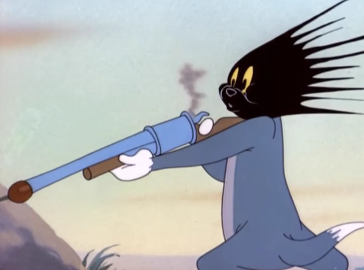 トムとジェリーをあのシーンを再現？銃が暴発し頭が焼けたトムをフィギュアで再現www