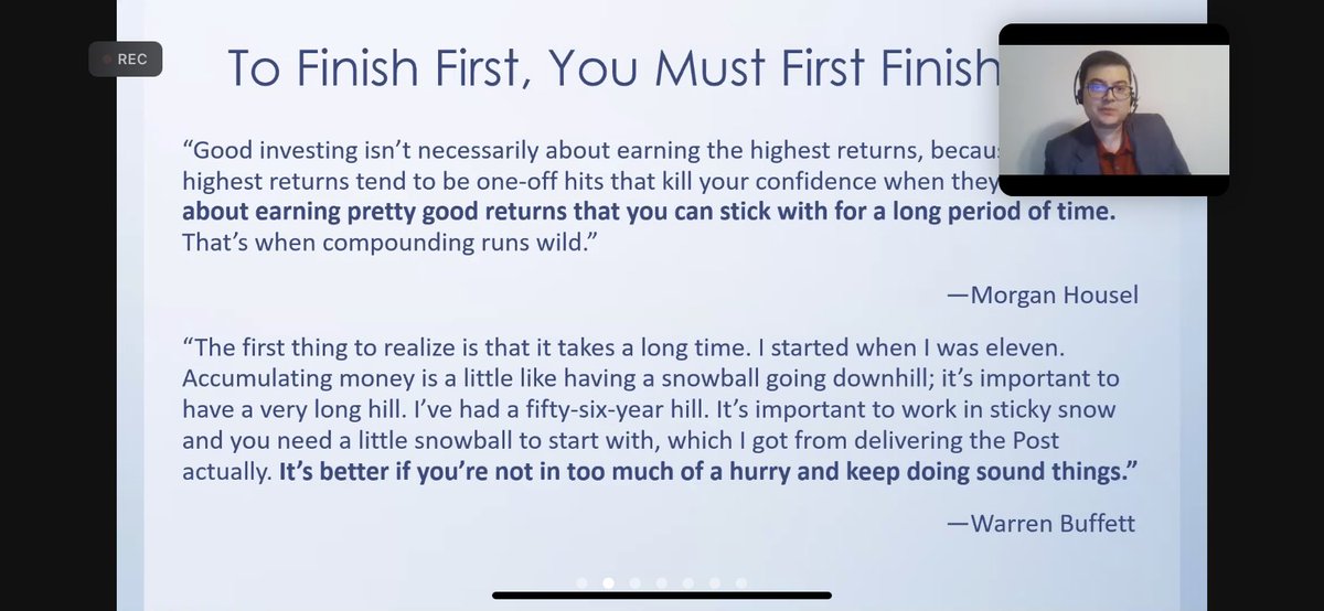 vikas_agarwal1's tweet photo. Very good session. All speaker were great. Beautiful presentation @Gautam__Baid
@anilpra25374197 
#SundayMotivation 
#wealthcompounding 
These are the golden word👌
@morganhousel https://t.co/JuN9GtCIFR