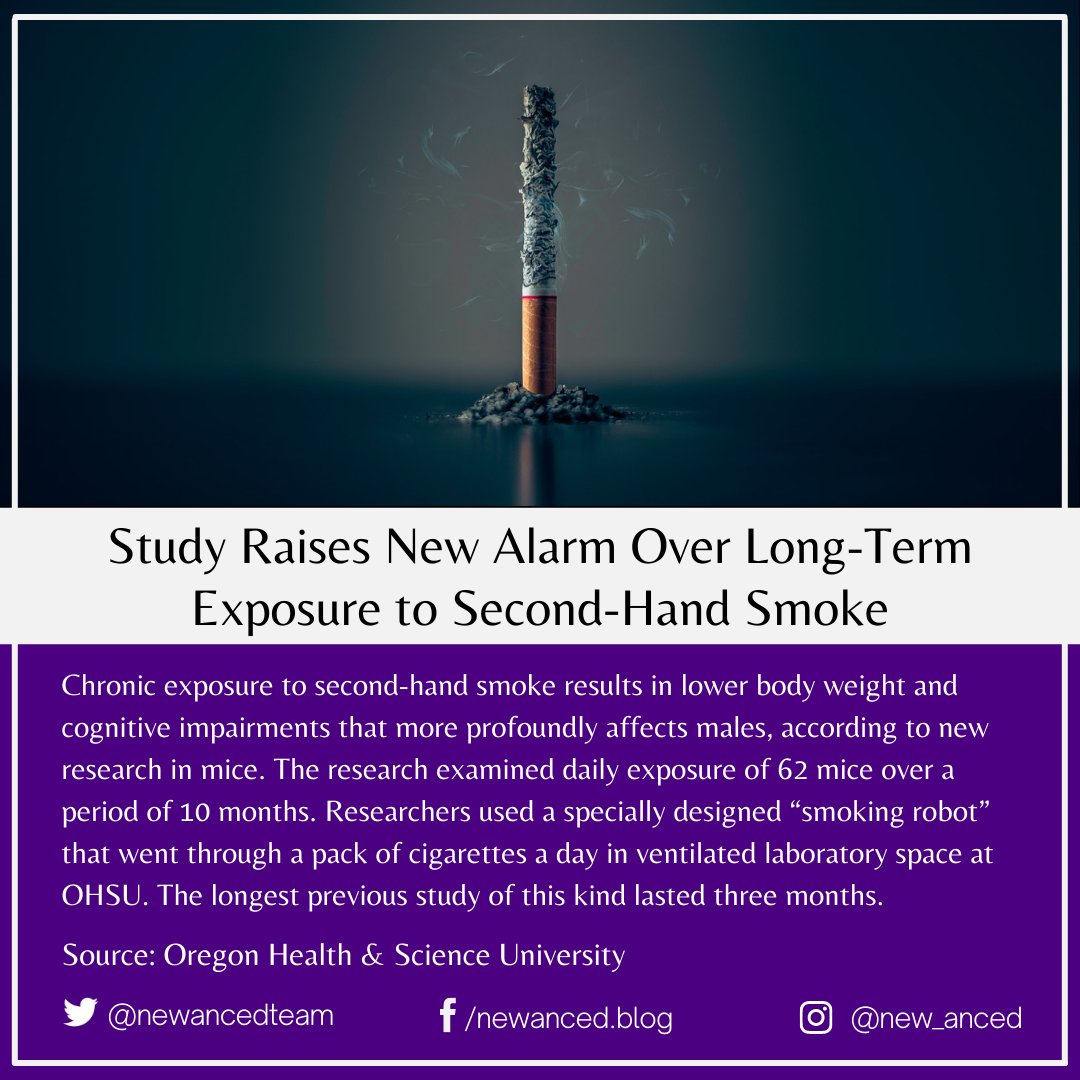 sciencenstuf's tweet photo. Study Raises New Alarm Over Long-Term Exposure to Second-Hand Smoke
Source: Oregon Health & Science University
📷 Mathew MacQuarrie on Unsplash
#health #news #secondhand #smoking #longterm #exposure #chronic #cigarette #oregonhealthandscienceuniversity
https://t.co/LlR3ttQyOL https://t.co/ZLmzHHtlB6