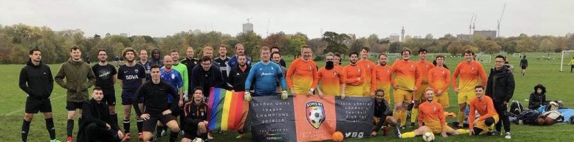 Match day today Soho derby 3pm ko at Regent’s Park. <a href="/fruggy888/">Mark Wing</a> <a href="/AlexBFenton/">Alex Fenton</a> <a href="/FamilyLawLondon/">Austin Chessell</a> <a href="/GezTomnay/">Gerard Tomnay (he/him/his)</a> <a href="/jp__casey/">casey</a> <a href="/adammarkrobson/">Adam Robson</a> <a href="/G_Foz/">Gary</a> <a href="/Juvelad/">A.Hyyrylainen-Trett (They/Them)</a> <a href="/OwenPCain/">Owen</a> <a href="/Borrilled/">Josh</a> <a href="/HeelTurnDan/">Danny Knox</a> <a href="/LondonUnityLg/">London Unity League</a> <a href="/gfsnUK/">GayFootballNetwork</a> <a href="/FvHyouth/">Football v Homophobia Youth Panel</a> <a href="/FvHtweets/">FootballvHomophobia</a> <a href="/PrideInLondon/">Pride in London</a> <a href="/InflatableFoot1/">Inflatable Football Fun</a> ⚽️🏳️‍⚧️🏳️‍🌈