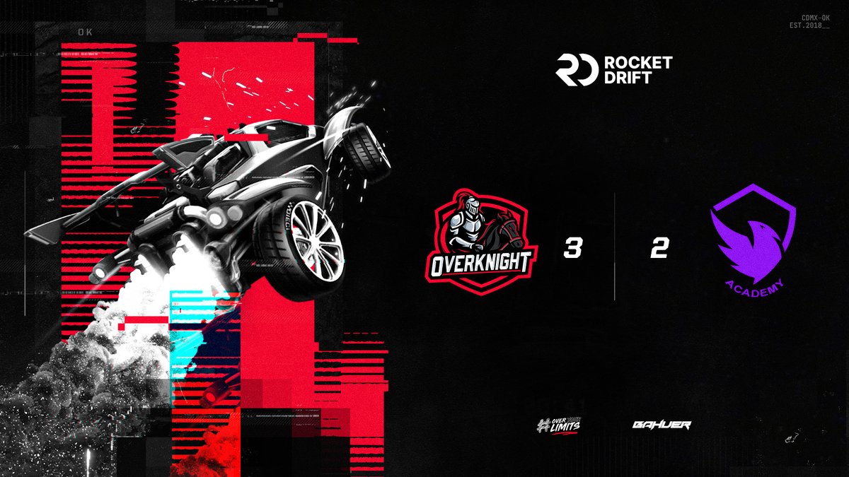OverKnightmx's tweet photo. #RocketLeague l #OverYourLimits
Concluimos los cuartos de final en la #RocketDrift con éxito y un 3 a 2⚔️
Gg´s a @EsportsReven Academy, fue un juego de en sueño, digno de cuartos de final🔥
Nos vemos mañana para más acción con @ANVesports 🏎️ https://t.co/6RGXNFsDVI