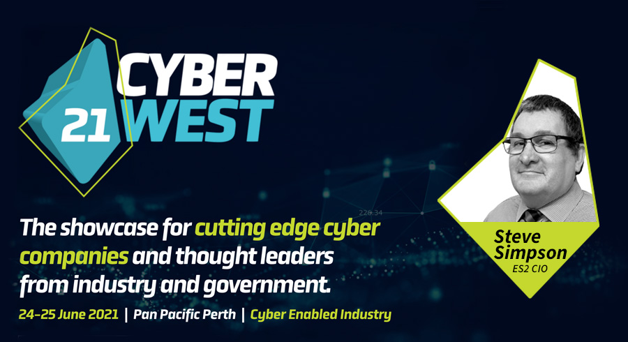 es2au's tweet photo. We are excited to be part of this year's premium cyber event Cyber West Summit! Showcasing a number of leading cyber companies and an amazing line-up of speakers from industry and government including ES2's CIO Steve Simpson. https://t.co/iYW1Jc3c4m https://t.co/I3dHgoMl6r