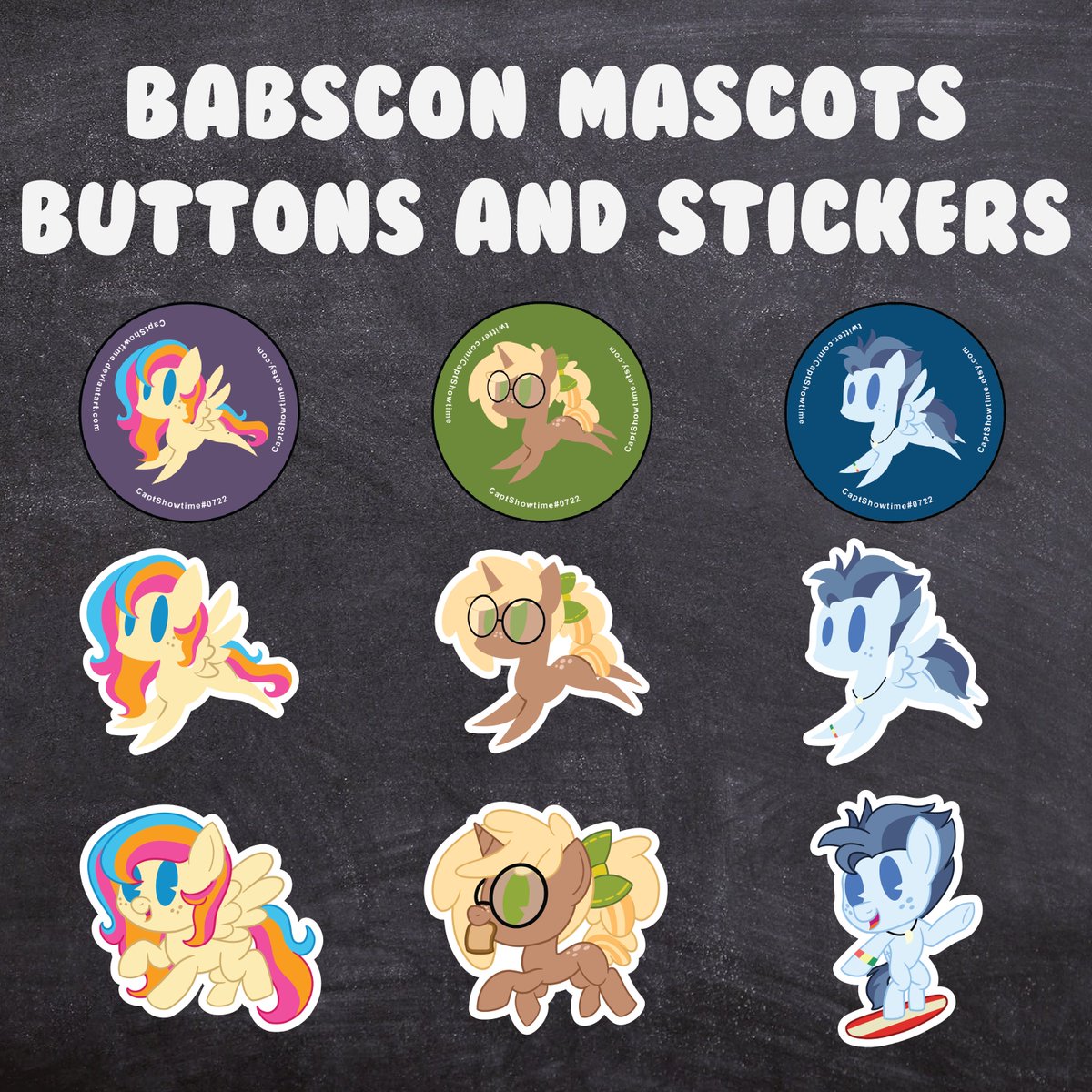 CaptShowtime's tweet photo. Ahoy there!
Come check out my vendor channel this weekend at @BABSCon! I have new stickers and buttons! I'm also open for commissions! So come on down and say hi or YARRRGGG!!!
I ALSO HAVE MASCOT BUTTONS, STICKERS, AND BADGES!
#brony #mlp #babscon #babslab #pony #art #vendor https://t.co/kC2dI3AkYB