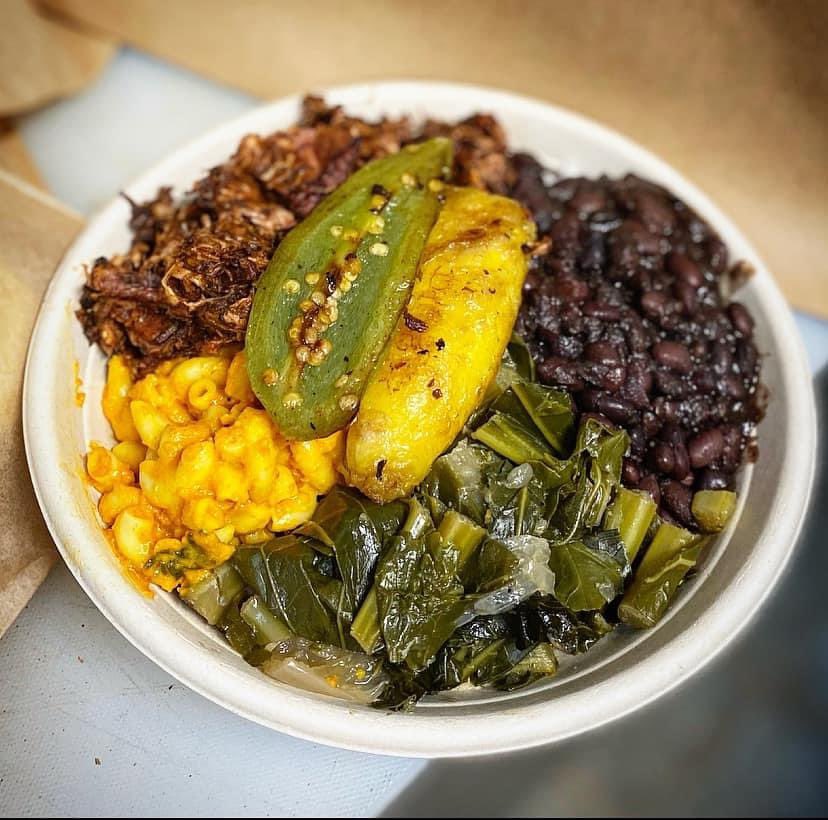 Our BBQ JACKFRUIT Soul Bowl is packed with nutrients your body is craving. All protein originates from the ground. Trust Mother Nature. Trust her. 
.
World Peace Begins In The Kitchen 🙏💚