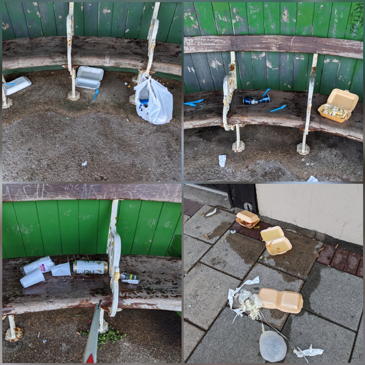 croupier1970's tweet photo. Night shift 4 &amp; my after shift #2minutestreetclean showed that society is not listening, when it comes to #pollution. I collected over 80 polystyrene containers and over 60 plastic forks, with more scattered like sprinkles. When will we ban them @Conservatives ? #PlasticPollution https://t.co/XSOJ5fU4qv