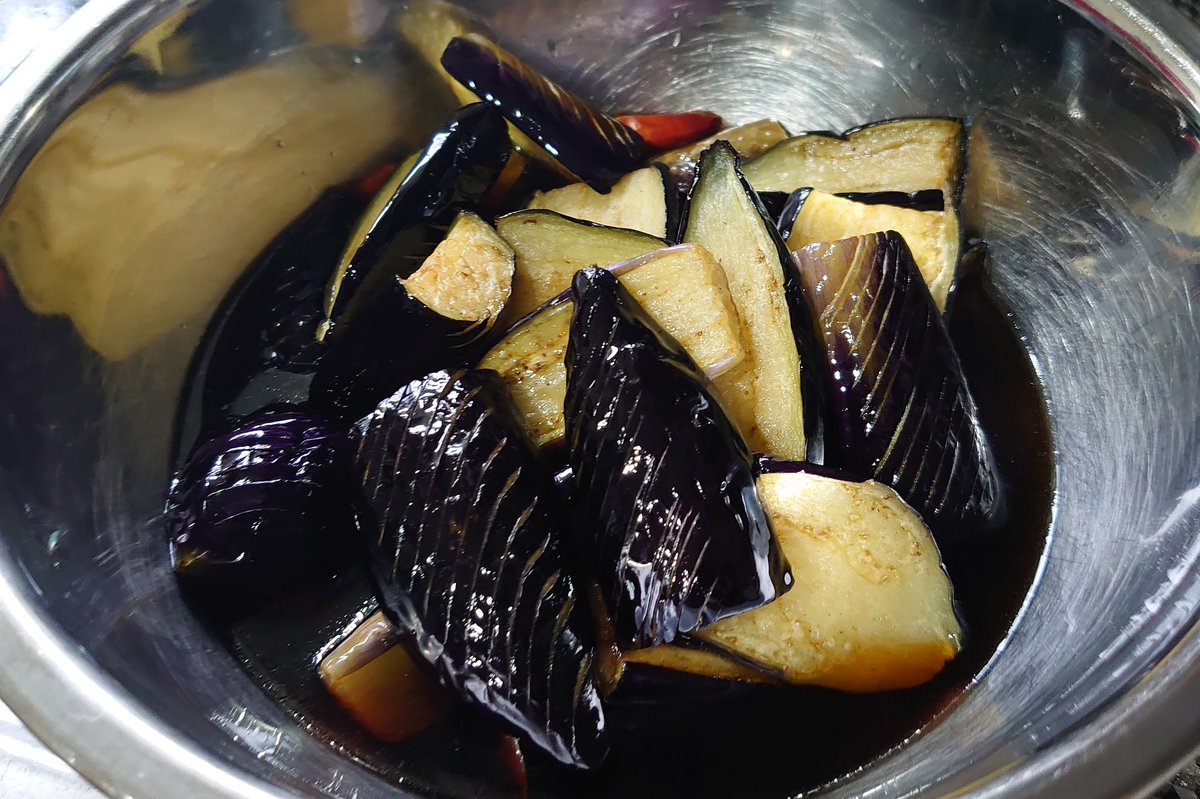 昨日山盛りの揚げ浸しを作ったのだ