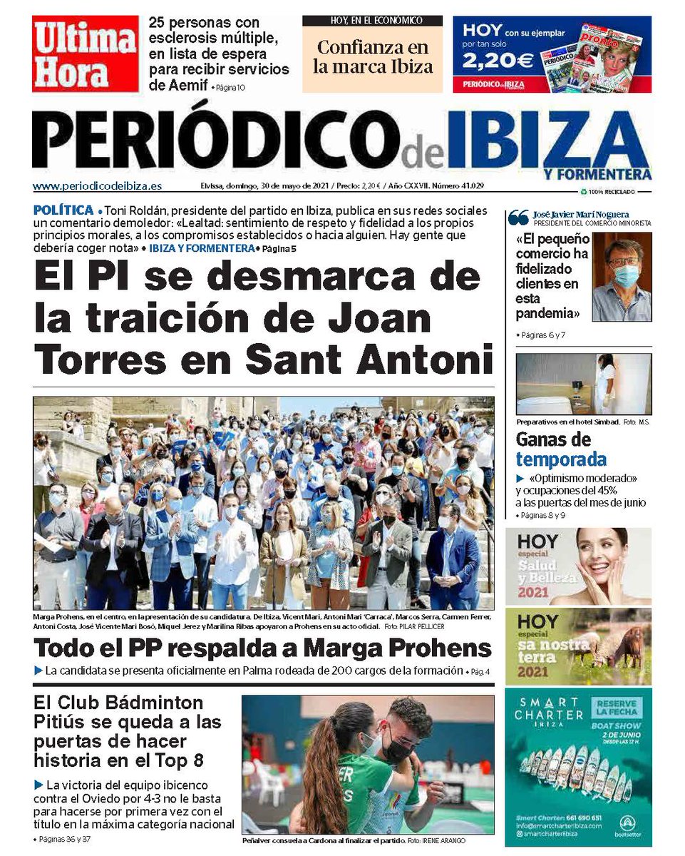 El Consell de Menorca renuncia a perseguir las webs de alquiler turístico ilegal. En Ibiza, las portadas destacan que la pandemia dispara la compraventa de viviendas de lujo en Formentera y el PI se desmarca de la traición de Joan Torres en Sant Antoni.
