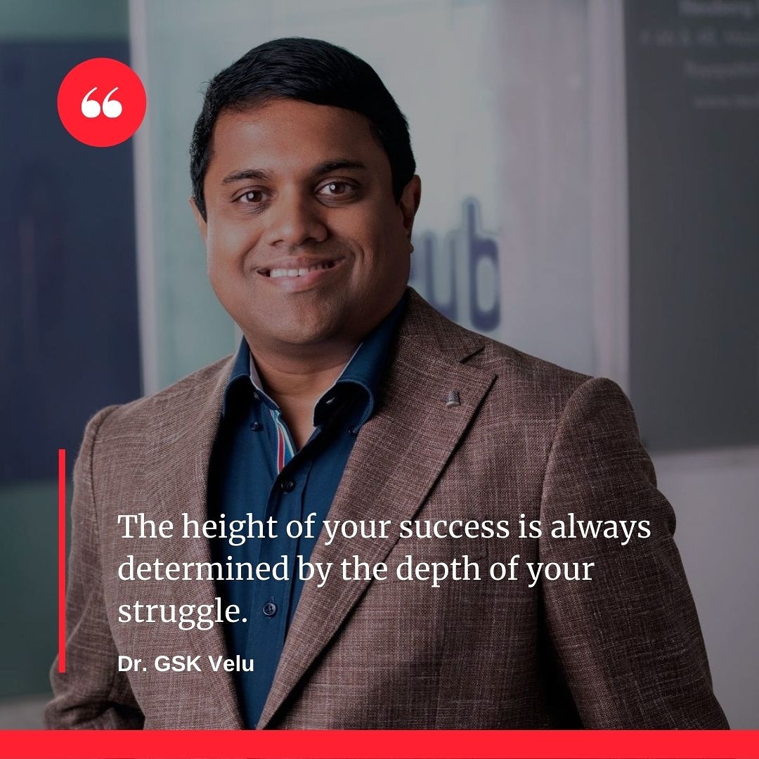 DrGSKVelu's tweet photo. Everyone wants to do better during their struggle periods, but success knocks the door when they believe in their struggles. Believe to make measure how far you have come. 

#Success #Struggle #HeightofSuccess #FridayMotivation https://t.co/LrxgtLXXxM