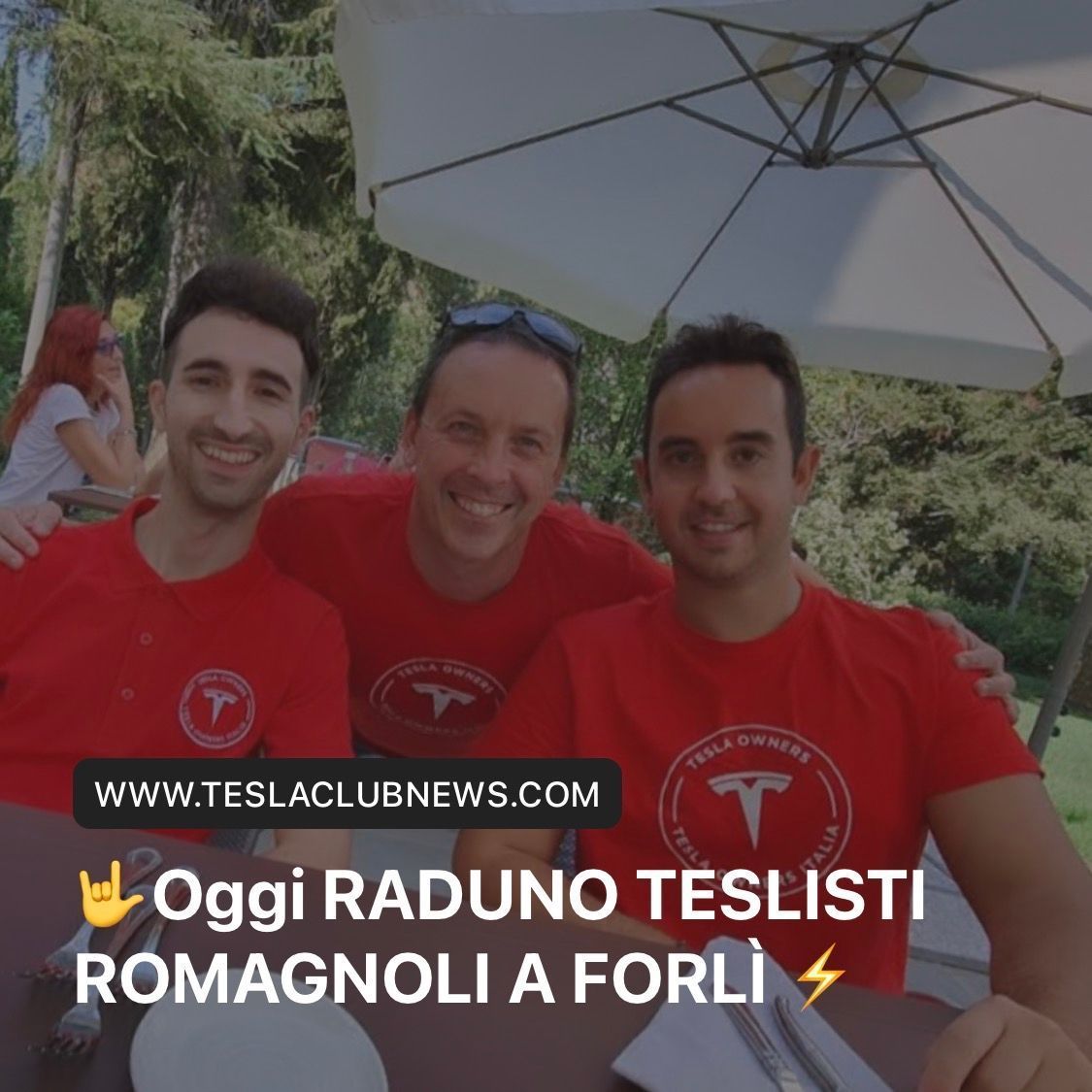 TeslaOwnersIT's tweet photo. ๐ ๐ Oggi dalle 08:30 al #SuperCharger di #Forlรฌ parte il primo raduno #Teslisti Romagnoli, soci Tesla Owners Italia
โฆe Tesla Owners Italia cโรจ๐๐ป
Dirette, interviste e tanto spirito Teslista ๐ โผ๏ธ
#Tesla #Raduni #MeetUp #TeslaMeetUp #Romagna https://t.co/Fczr1xJ1kD