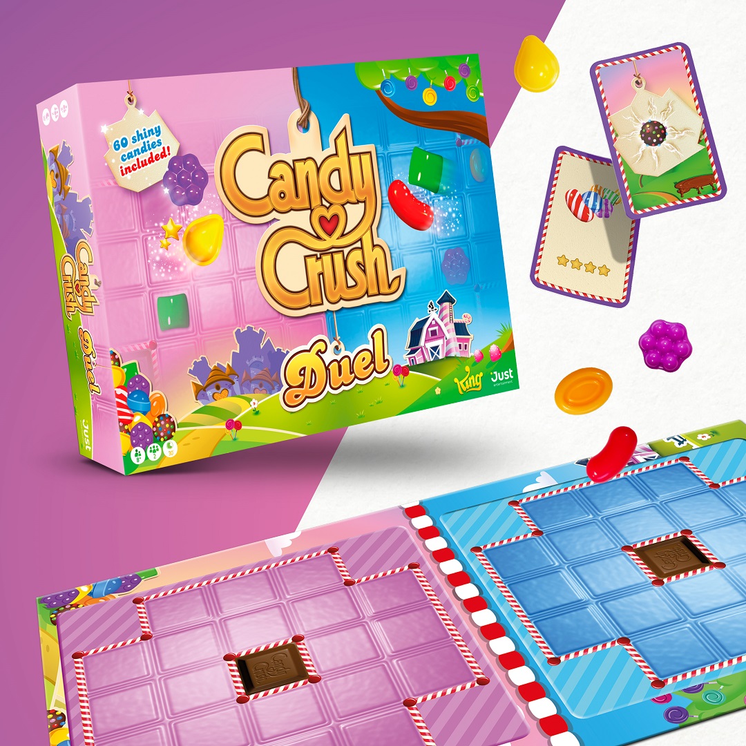 Wie kent Candy Crush niet? Wist je dat er ook een Candy Crush Duel bordspel voor 2 personen is? Maak lekkere combinaties door middel van het plaatsen van kleurrijke snoepjes. Wees je tegenstander te slim af, scoor de meeste punten en win het spel!