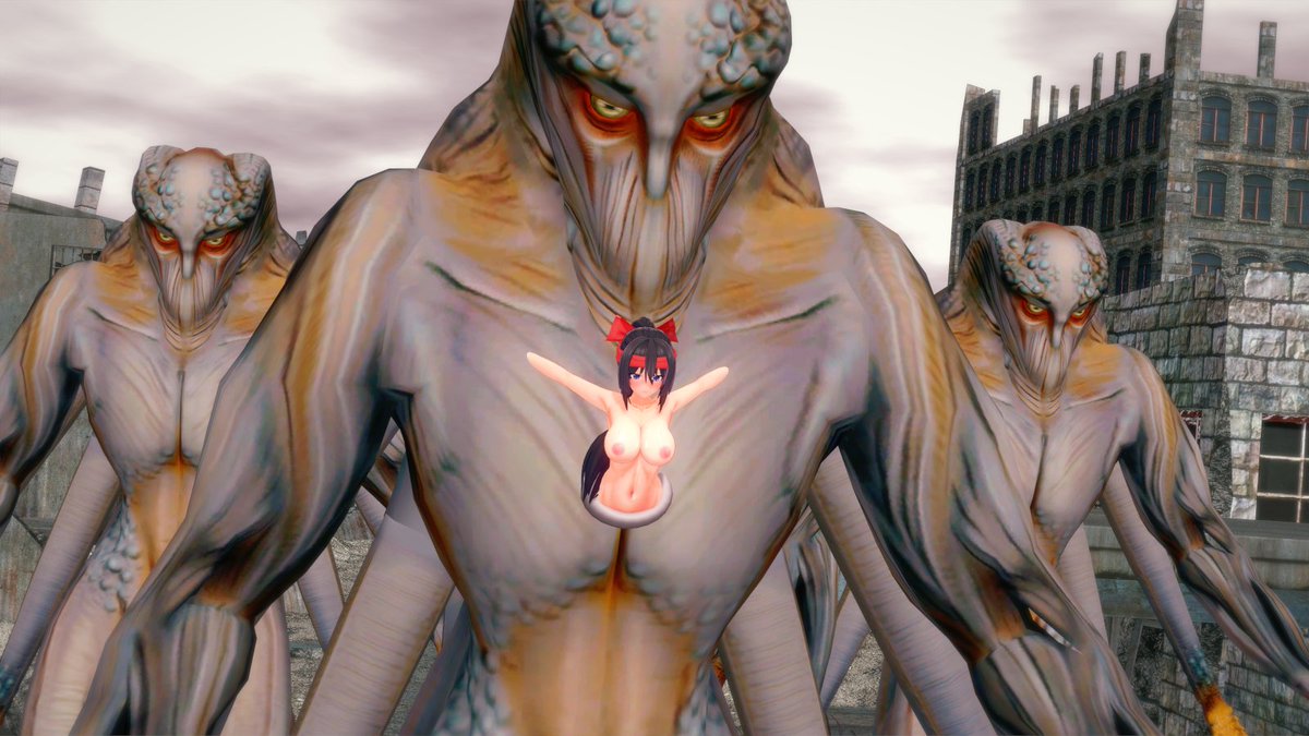 取り込まれて喘ぎながら晒されるアサギちゃん 