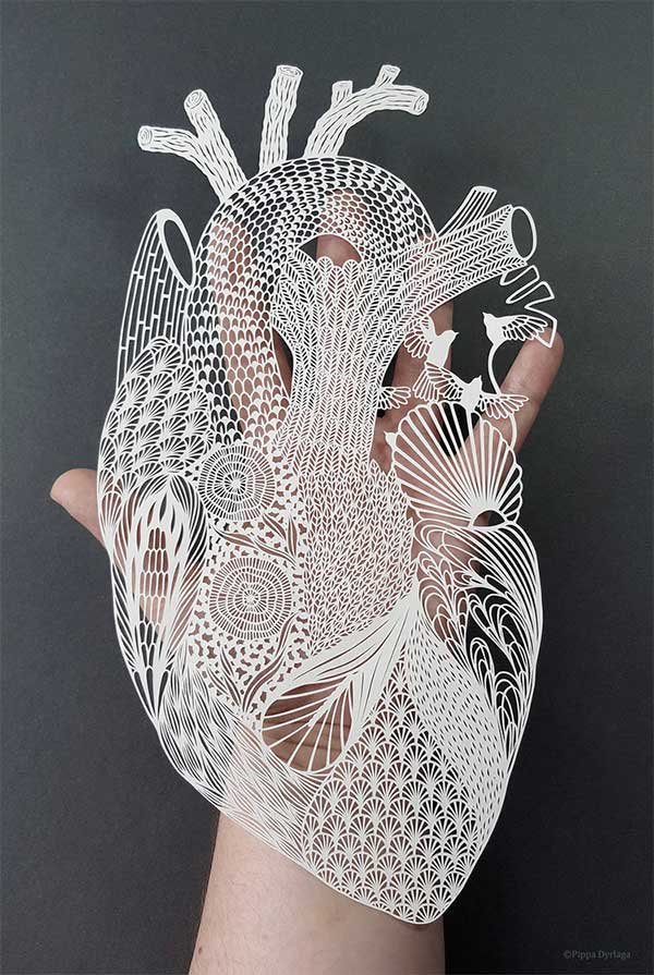 Pippa Dyrlaga is a paper cutting artist and print maker based in England #womensart