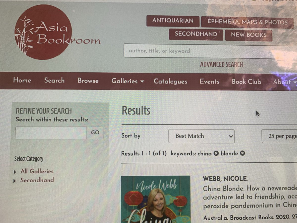 nicoledwebb's tweet photo. #Canberra peeps #ChinaBlonde is now available in store @AsiaBookroom - get on down there! Of course you can order it online too. ❤️ #Chinastory https://t.co/mvRjWJGE9d