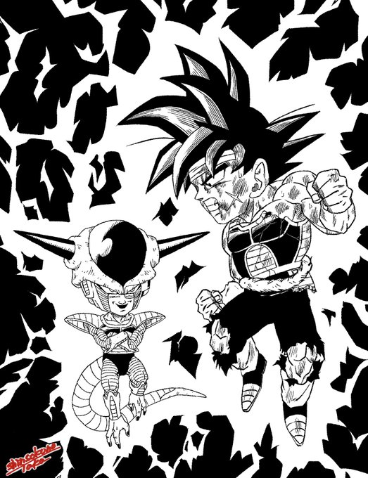 【バーダック&amp;フリーザ】

ドラゴンボール超全集Ⅰの悟空&amp;ベジータの表紙のキャラ変&amp;デフォルメです。

#ドラゴンボール #神速の鷹 #バーダック #フリーザ #超全集 #dragonball 