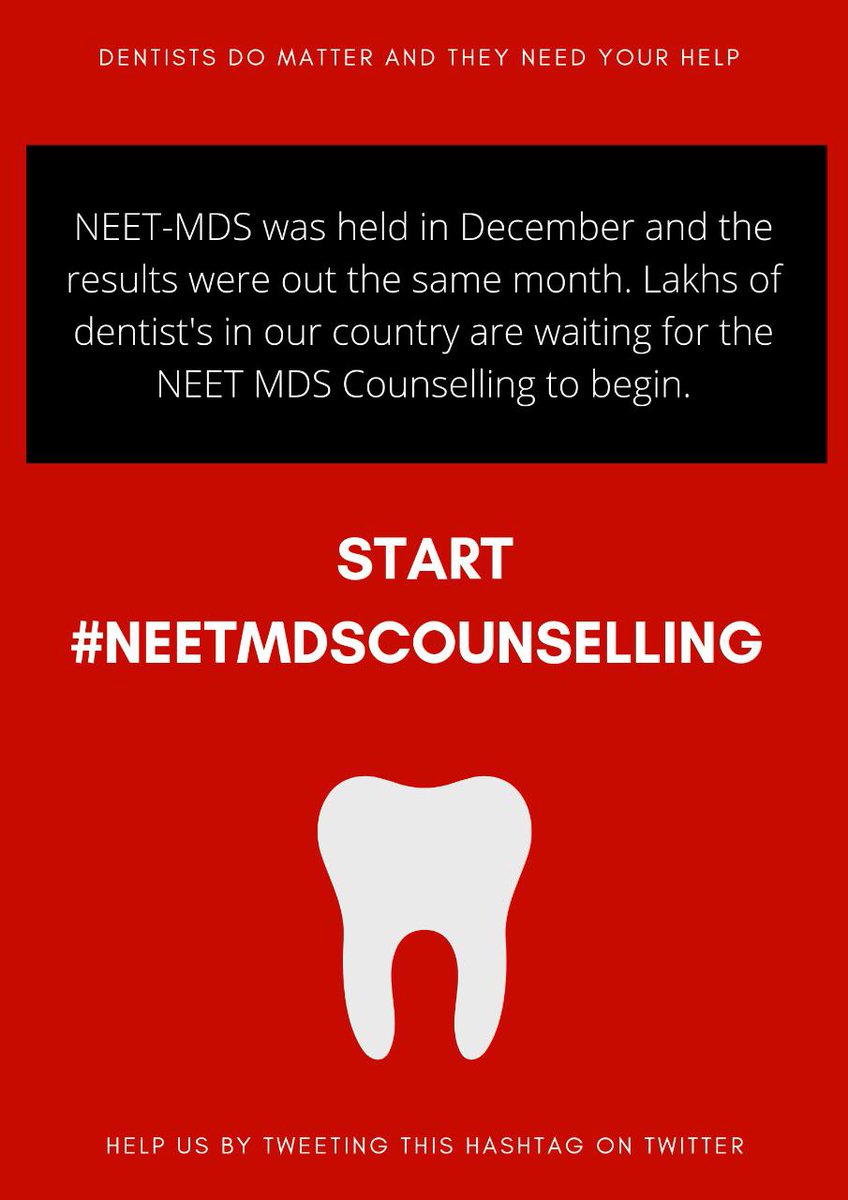 Someshwar94's tweet photo. I don't really know how to say this anymore but plz for heaven's sake 
Conduct the #NEETMDS2021 Counseling.
It's not late anymore it's now or never situation, we have been pleading , praying ,  and begging to govt of India to conduct the online #NEETMDSCOUNSELING for 2021. 🙏🙏 https://t.co/6zLspcJypR