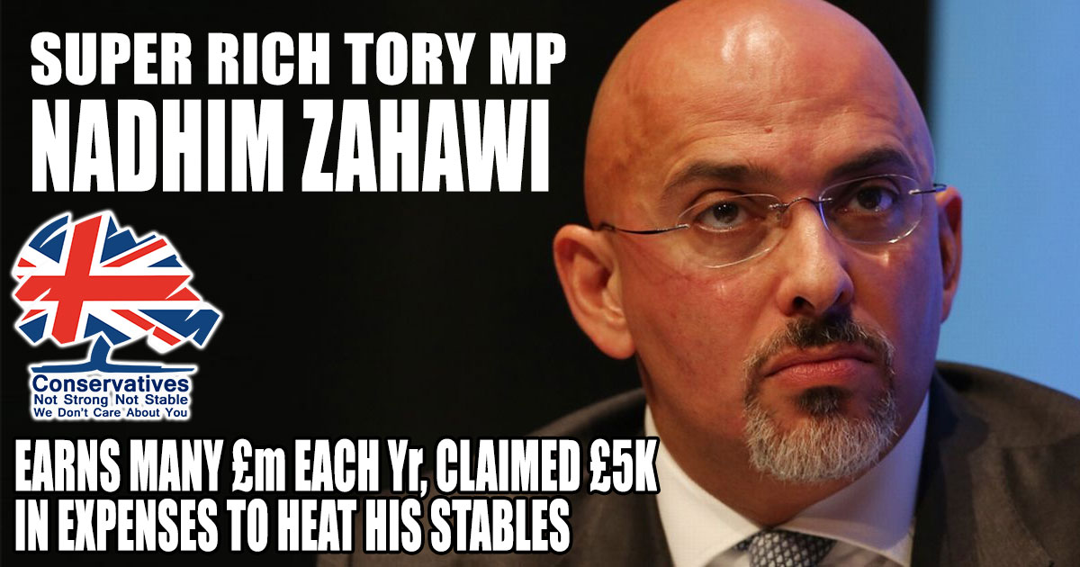 Vaccines Minister Nadhim Zahawi is a multi-millionaire, profiting by many £millions every year. He once put in an expenses claim for £5822 for heating his personal stables #ToryCorruption #marr #ridge #TrevorPhillips