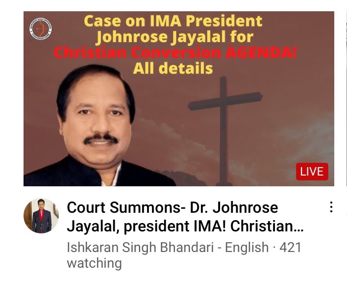 truptilahiri's tweet photo. https://t.co/yjBPq4HPwP - Please Watch this Complete Video !!!
Delhi Court issues summon to IMA president Dr John Austin Jayalal for talking about converting Covid-19 patients to Christianity
#ARREST This doctor-cum-activist-cum-evangelist #Jayalal
https://t.co/Dw5yyIClnH https://t.co/3MmkQeQGLZ