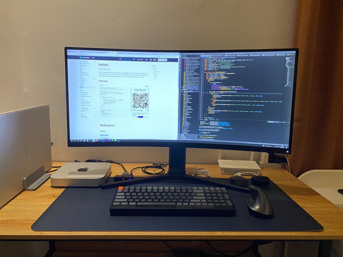 realKungLao's tweet image. Spick and span. Updated my work desk. Got rid of my iMac, replaced it with the all-new Mac Mini M1. For someone who is working on both Win and Mac environment , I think this is the ideal setup. #MacMiniM1 #M1 #HPEnvy #MiMonitor34 #KeychronK4V2