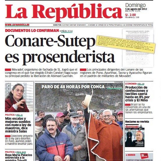 JuanCBQp's tweet photo. Hace unos cuantos años para La República Conare-Sutep y Pedro Castillo eran ProSenderistas y para muchos Verolovers Castillo pertenecía al #Fujidef.
¿Qué pasó que ahora es el mesías?
#VotoViciado. https://t.co/bWX6F4dmF4