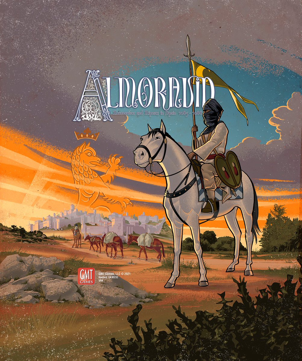 Seado31's tweet image. By popular demand, here&apos;s the Box lid for @Volko26&apos;s&quot;Almoravid&quot;, soon to be on your shelves  courtesy of @gmtgames
