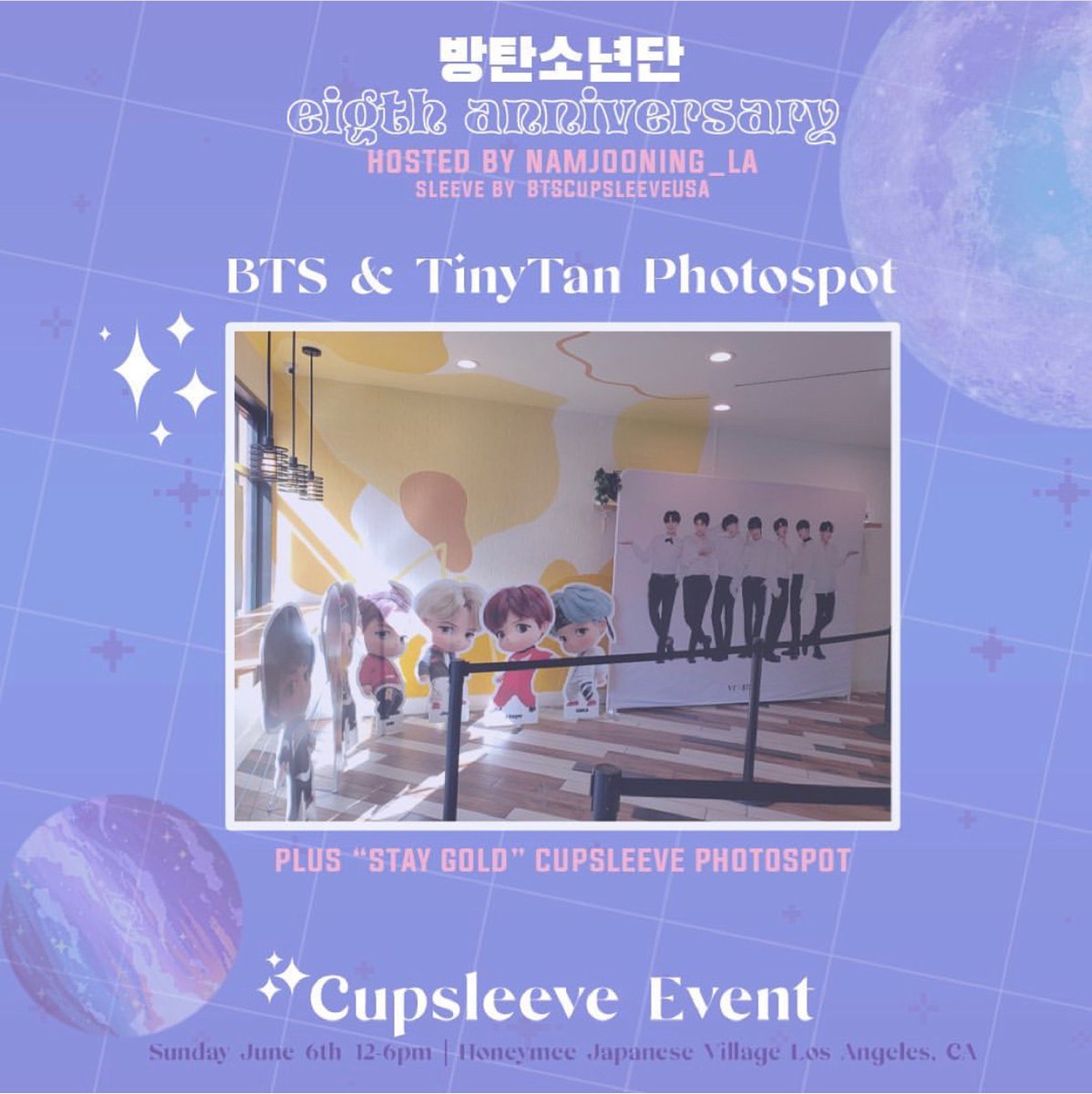 Did you know I did fan art? Prepared a giveaway for BTS’ 8th Anniversary. Available in limited quantities at cupsleeve events in US. First event: Los Angeles. 
@BTSCupsleeveUSA @namjooning_la 
@BTS_twt https://t.co/85XM22wQ9R