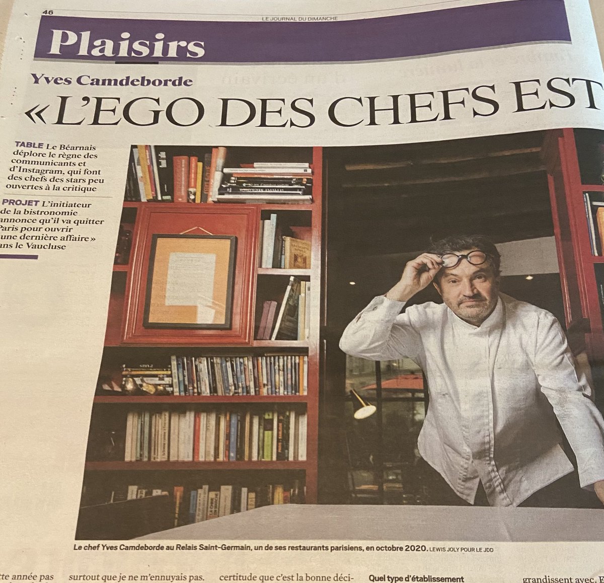 Alain MARTINEZ (@mikoalain) on Twitter photo Bel échange dans le <a href="/leJDD/">Le JDD</a> avec le chef <a href="/YvesCamdeborde/">Yves Camdeborde</a> avec un hommage à l’ami <a href="/sebdemorand/">Sébastien Demorand</a> qui avait inventé pour lui le mot #Bistronomie ! 👍👌🔝 Bel échange dans le <a href="/leJDD/">Le JDD</a> avec le chef <a href="/YvesCamdeborde/">Yves Camdeborde</a> avec un hommage à l’ami <a href="/sebdemorand/">Sébastien Demorand</a> qui avait inventé pour lui le mot #Bistronomie ! 👍👌🔝