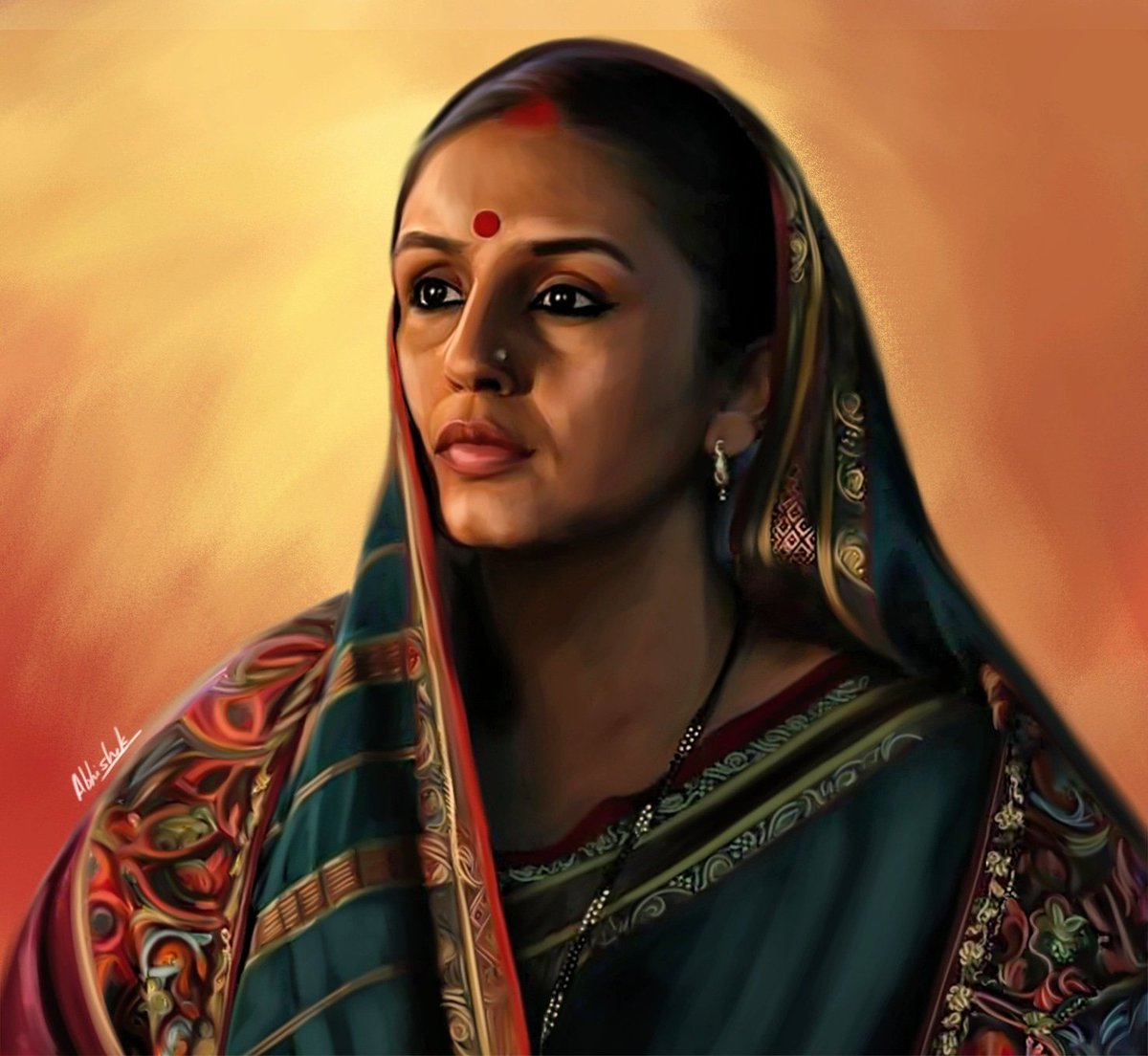 Digital painting of @humasqureshi from #Maharani #MaharaniOnSonyLIV 
.
.
@humasqureshi @SonyLIV
#HumaQureshi #ranibharti #artist #digitalart #DigitalArtist #cryptoart #ArtistOnTwitter