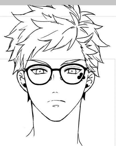 またこの方向の顔を描いてしまった 