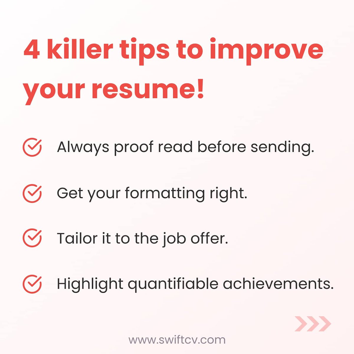 Writing all about your qualifications and work experiences on your resume is great! 

But going a step further and paying attention to the finer details can give you an added advantage! 

Here are 4 tips to improve your resume. 

#resumetips #resumewriter #resumewritingtips