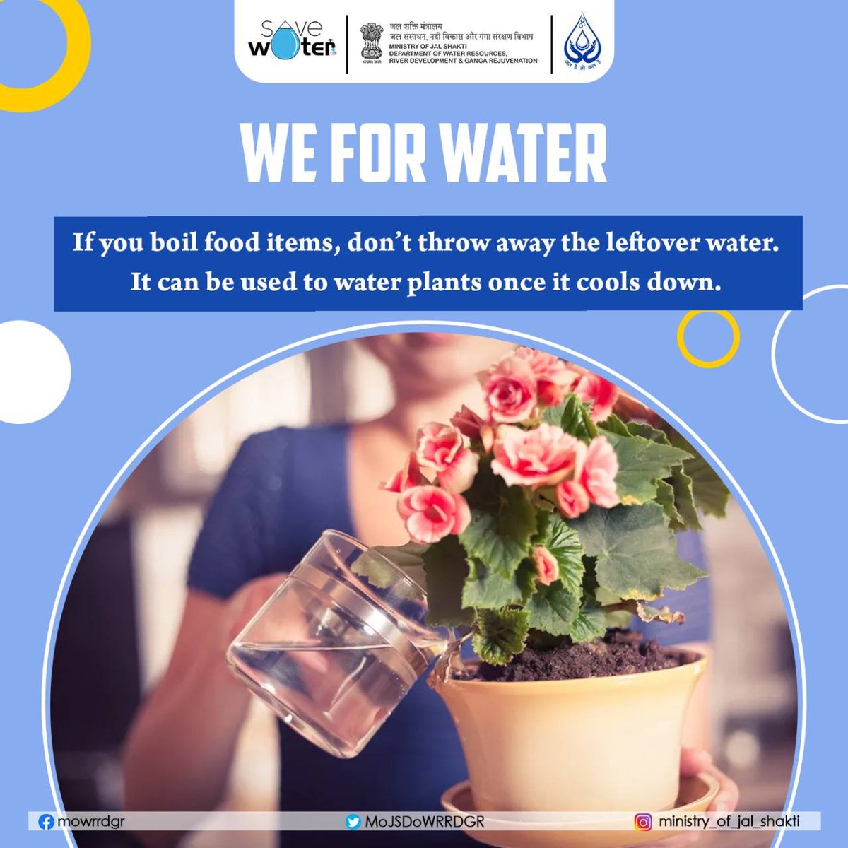 DoWRRDGR_MoJS's tweet photo. Water used to boil food has many uses, such as watering plants.
Every drop matters.
#WeForWater #SaveWater https://t.co/R61UQRQiq7