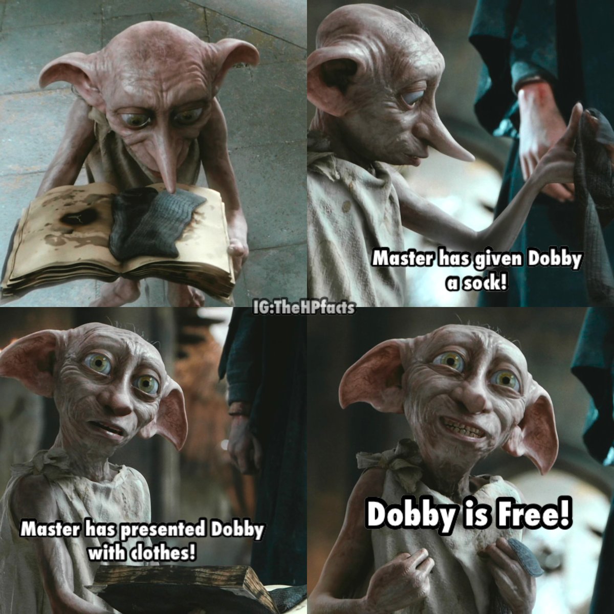 TheHPfacts's tweet photo. On this day in 1993, Dobby became a free elf! https://t.co/LzHnYDW0lp