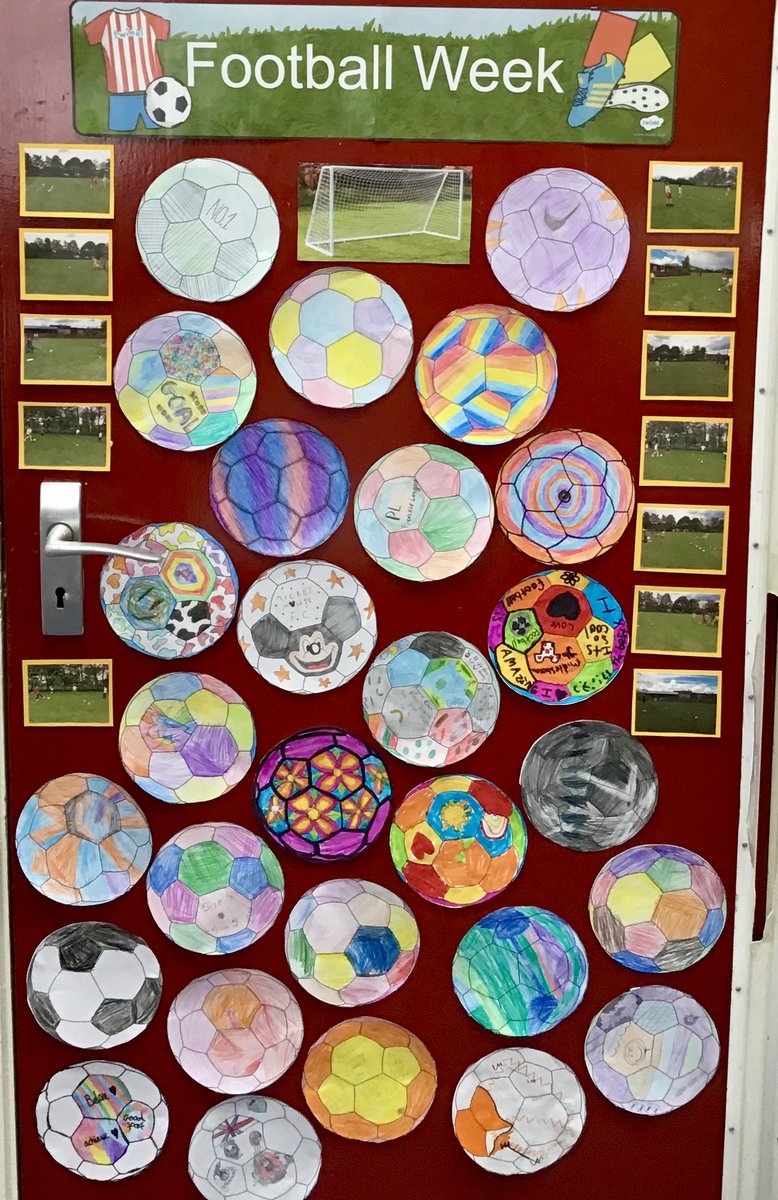 StPaulsRCPrimar's tweet photo. Great to see our children enjoying National Football week. They have been brushing up on their skills and designing footballs. ⚽️⚽️⚽️ @SchoolsFootball #schoolsfootballweek #SFWGameOn https://t.co/usfJEAMQyR