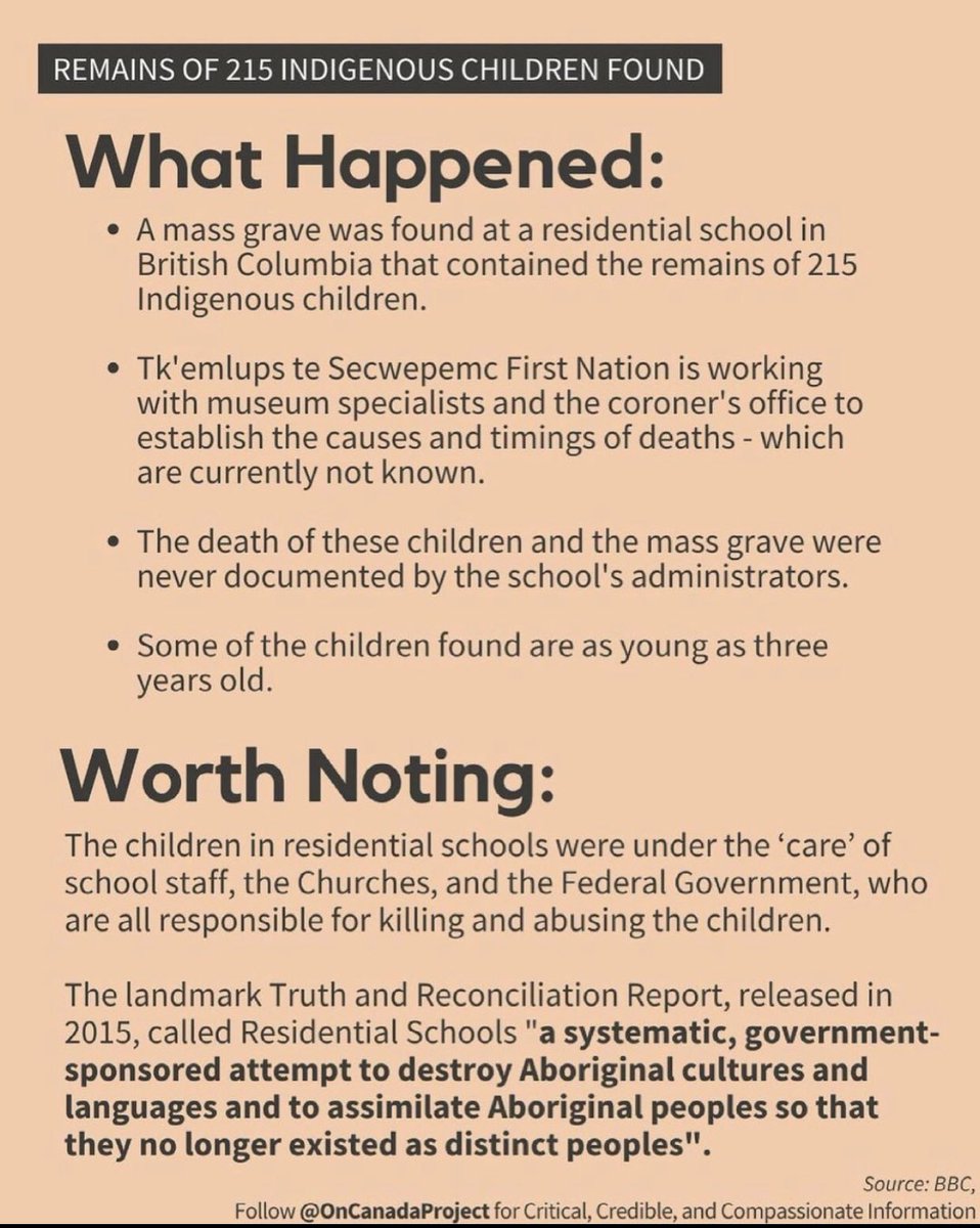 lHugwonwoo's tweet photo. tw // death, rape 

since i have seen literally nobody talk about it imma make a thread about this  pls read and retweet ( credit to the person who made those images) 

yesterday in Kamlooops, Canada,the remain of 215 children, some as young as 3 years old were found  1/? https://t.co/KBhyQM1J7H