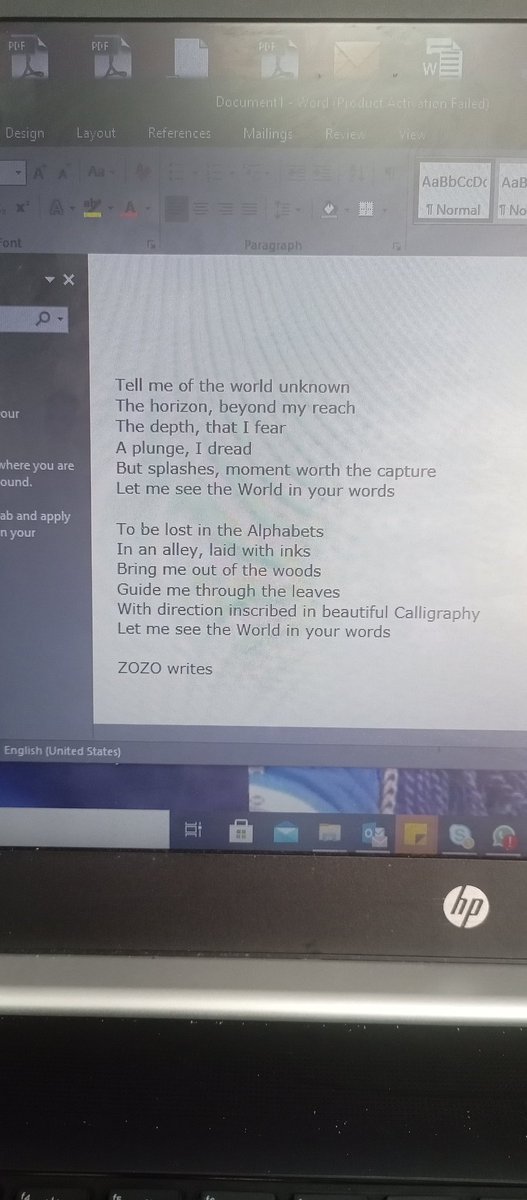 zeboxa's tweet photo. I am a poet ó. It's just da pé I am not spontaneous

I was used as an extra in an office setting clip. After all the 'cut!', 'from the T.O.P.!', I got bored and started typing

Voila!
#WormMoon
#TheWorldinyourWord
#ZOZOwrites https://t.co/1MFvwEyrIT