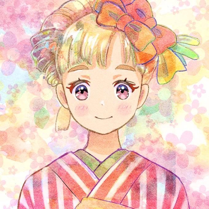 水彩テクスチャを使った絵です。
#着物イラスト #和風 #レトロ 