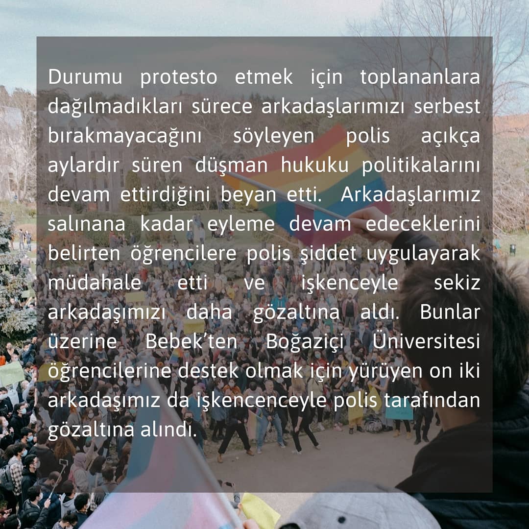 bogaziciLGBTIA's tweet photo. 3 Haziran Perşembe günü saat 10'da Çağlayan Adliyesi’nde görülecek davada LGBTİ+ nefretinin karşısında birleşik bir mücadele kurmak için herkesi arkadaşlarımızın yanında olmaya davet ediyoruz. #GökkuşağıYargılanamaz https://t.co/IziSYXdLMA