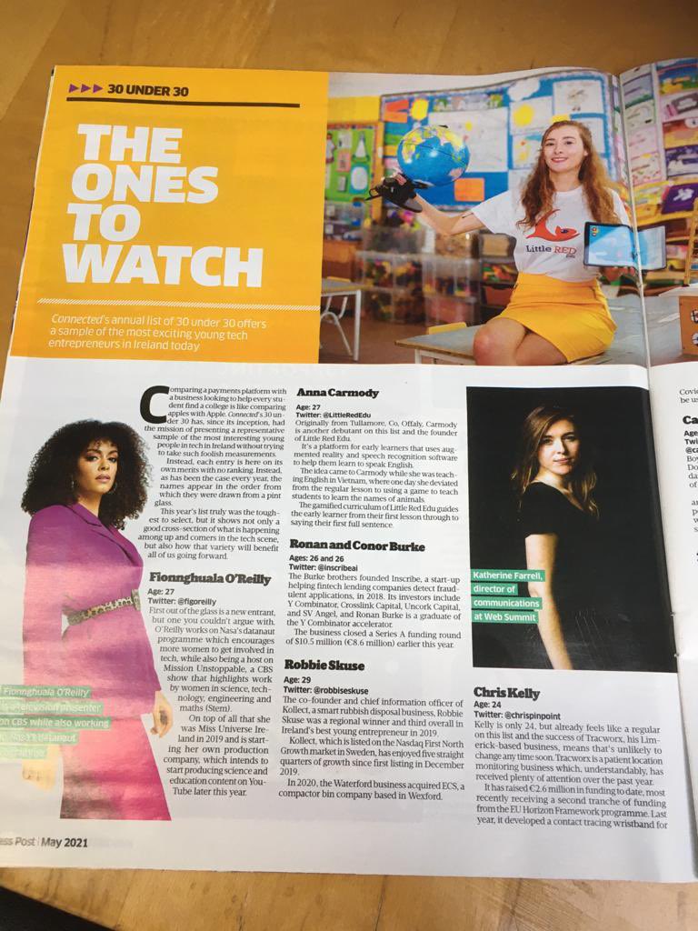 kkFarrell's tweet image. Chuffed to be included in the @businessposthq #30under30 amongst some very cool people 😎
Cheers @emmetjryan 🥂🍾
