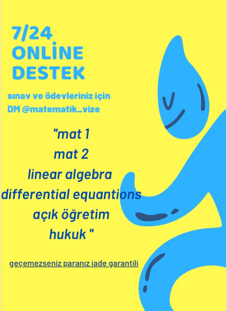 #matematik  #matematiketkinlikleri  #calculus  #differentialequations  #matematiksorucozum  #matematiközelders  #matematiksınavı  #üniversitematematik  #vizehaftası  #vizeler #vizehaftasi  #finaller  #finallerehazirlaniyorum  #bütünleme #acikogretim #açıköğretim #sınavdestek