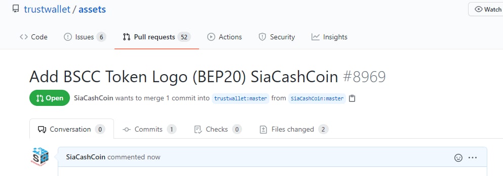 Siacashcoin's tweet photo. Trust wallet token logo for BSC network will be shown soon standby ☺☺☺

#BinanceSmartChain 
#BSC 
#Siacashcoin
#Scc18
#ToTheMoon https://t.co/jI8mXVJWXa