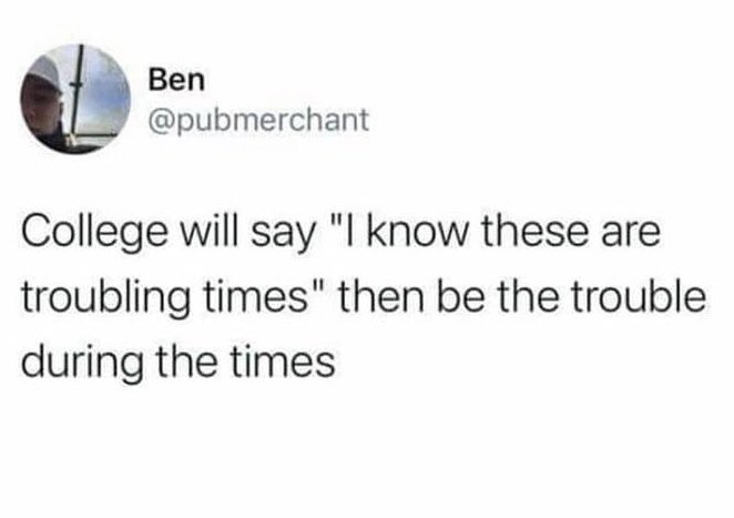 SaloniKumar99's tweet photo. Symbians can relate to this! We got so many mails explaining to us the importance of our mental health &amp; how college will always be there for us. @symbiosistweets @vidya_symbiosis where are u now? 

#COVIDSecondWave #CancelExamsSaveStudents #Mentalhealth #cancelexamssymbiosis https://t.co/ABNKsPcWux