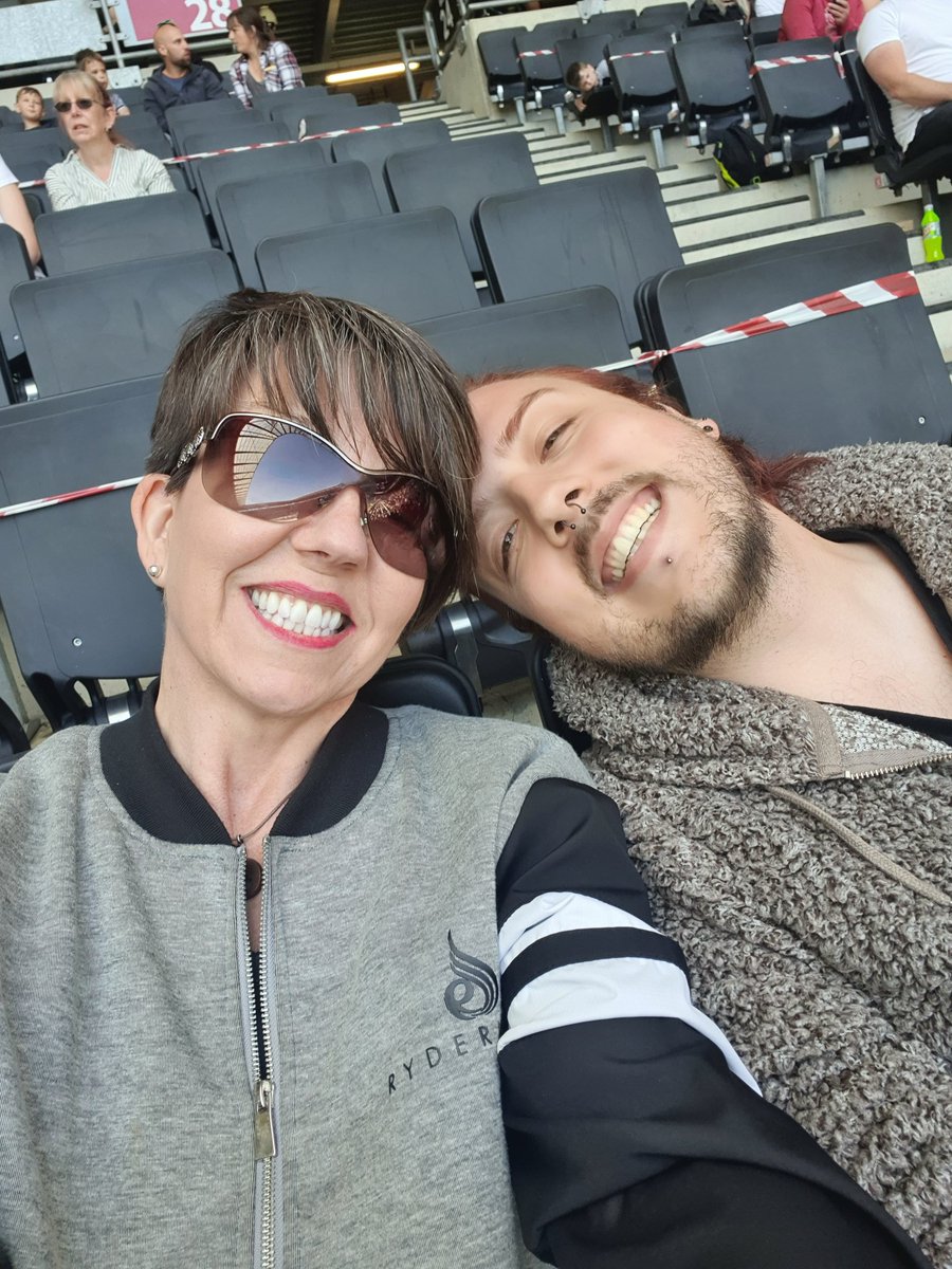 TerriGriffiths1's tweet photo. #UltimateStrongman Tweeting me and Nephew Zac at the @MKDonsFC stadium watching UK's Strongest Man 2021...out out! With people and everything!! #strongman #muscle #weightlifting #ukstrongestman #lovelifting https://t.co/WYa26CWKHn