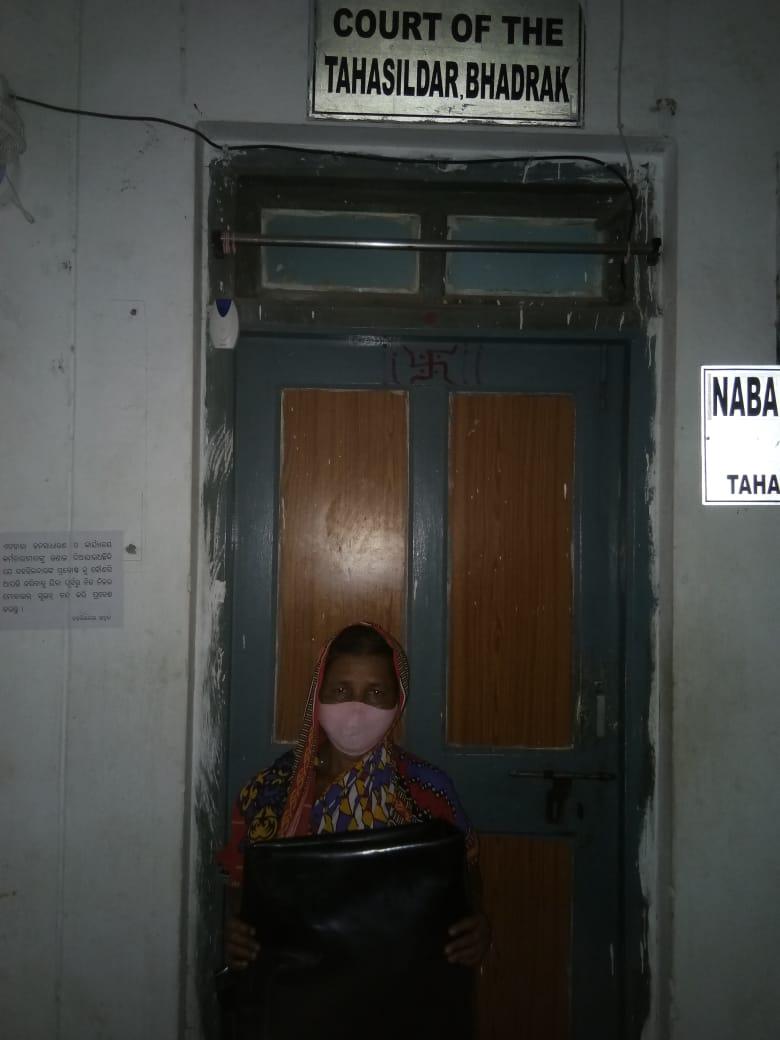 The damaged house of Sunilata Sethi has been inquired and she is provided with two sheets of polythene as instant support