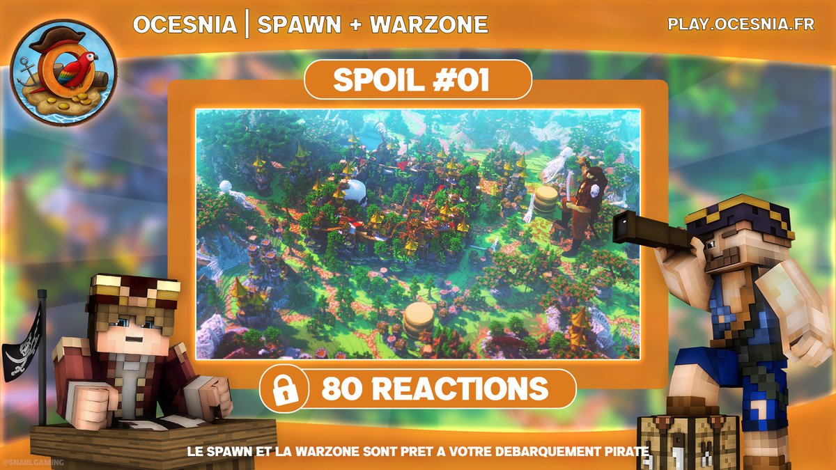 OcesniaMC's tweet photo. Découvrez notre premier spoil pour cette V2 ! 🎉

🦜Suivrez l'actualité du serveur en nous rejoignant sur discord : https://t.co/wV3ZTbfPzv
💕Suivre @OcesniaMC 
💬Commentez et🔁partagez ce Tweet

#PvPFaction #Faction #Serveur #Minecraft #Spoil #Ocesnia #Pirate https://t.co/rdiDV4pYEb