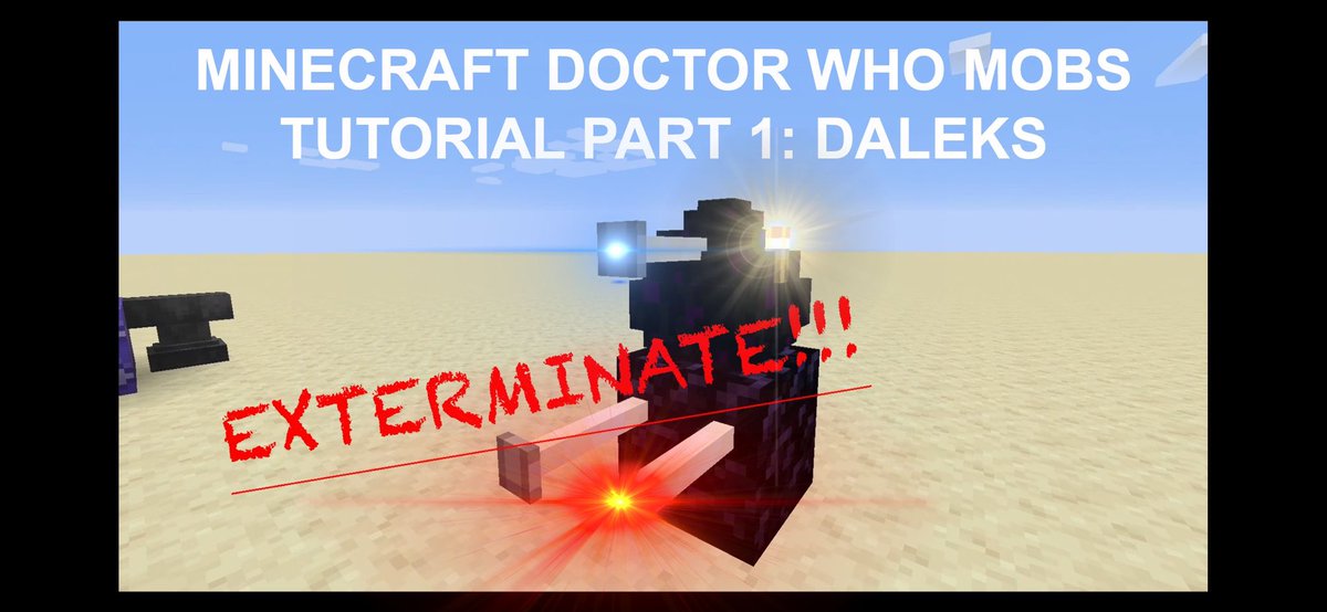 Teab02YT's tweet photo. New video: DALEKS in Vanilla Minecraft?! // Doctor Who Mobs Tutorial Part 1

#minecraft #doctorwho #minecraftdoctorwho #doctorwhominecraft #drwhominecraft #tardis #minecrafttutorial #tutorial #dalek #daleks #drwhodalek https://t.co/kdvIUmMC8P