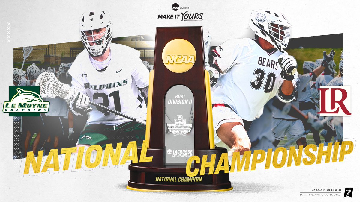 NCAADII's tweet photo. It all comes down to THIS. Who will be crowned this year’s #D2MLAX National Champion?

No. 1 Le Moyne VS. No. 1 Lenoir-Rhyne. It’s going to be crazy. 

📍: 1 p.m. ET, Rentschler Field, East Hartford, CT. 
💻|📊: https://t.co/3lUUYj5Fpx.
📰: https://t.co/xZCIW0qBdl. https://t.co/Txwq4C0Kuo