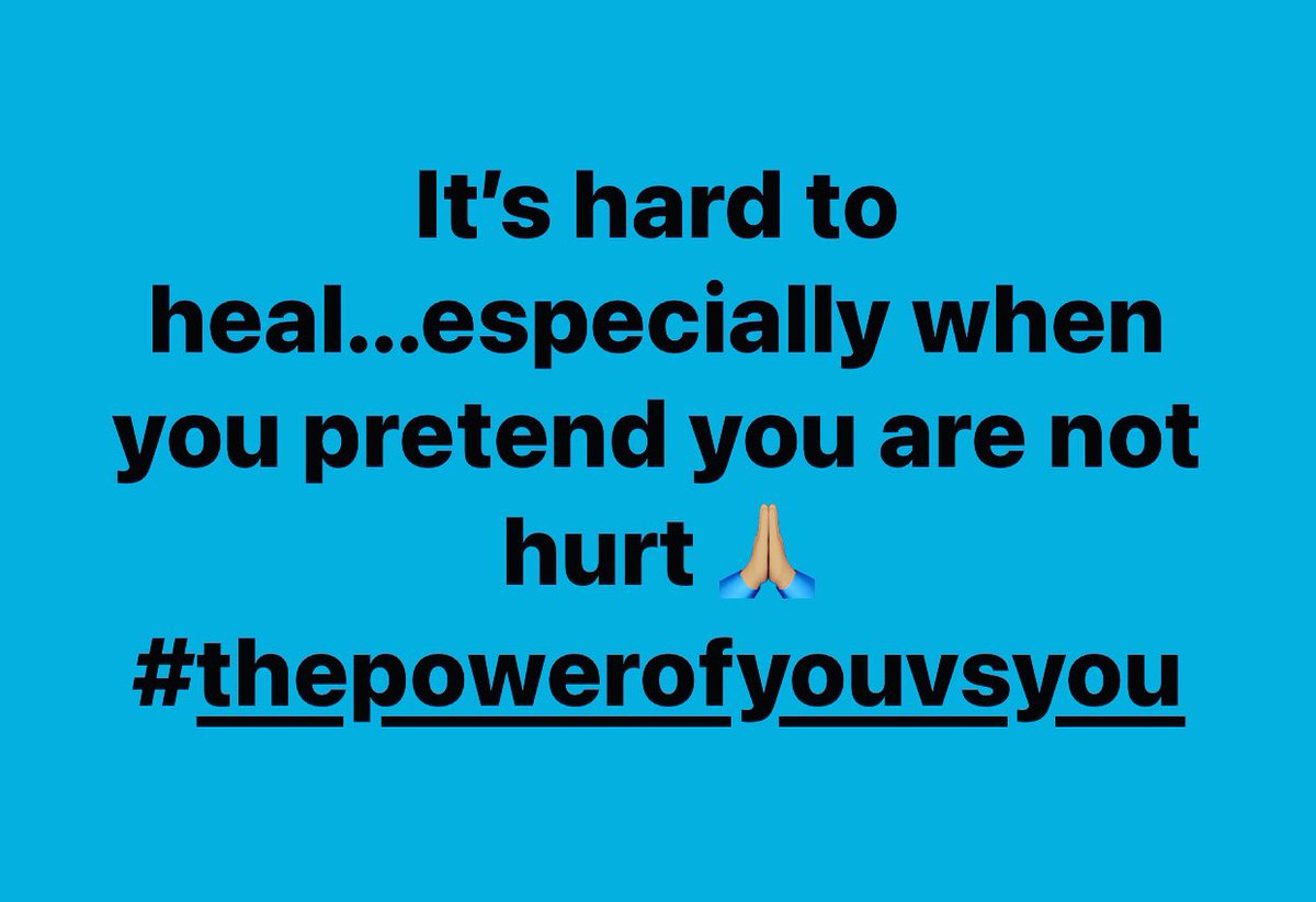The healing process begins as soon as we admit that we are hurt #youvsyou #mindbodyspirit #dontquit #Healing