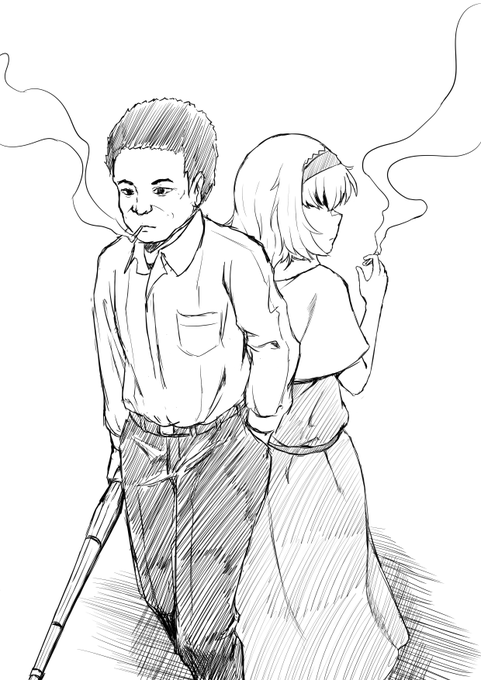 喫煙者
#JGN姉貴
#葛城蓮 