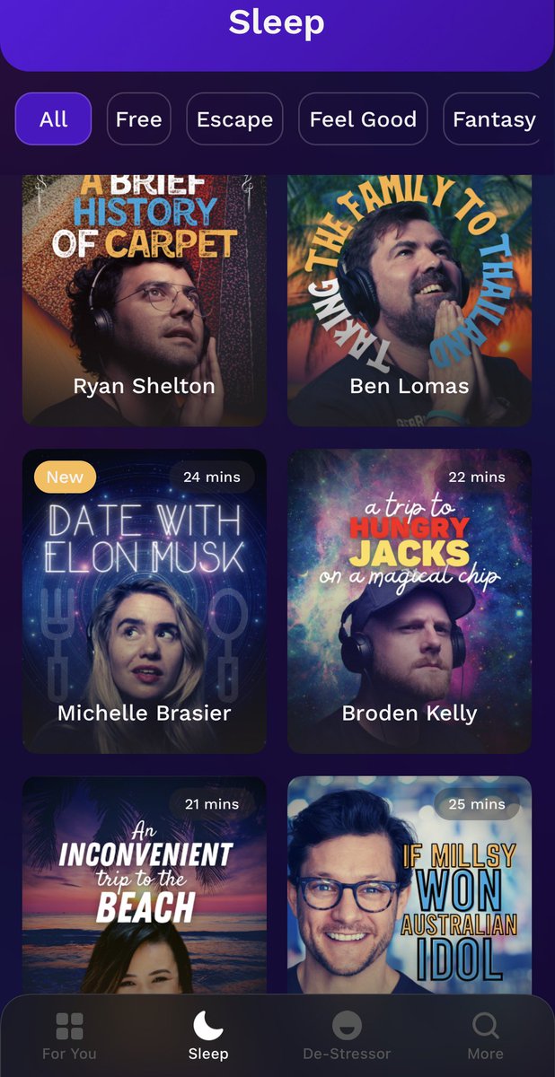 Leonsjogren's tweet image. My mate launched a new app called Laughscape which has a bunch of comedians doing hilarious sleep &amp;amp; meditation stories (keep an eye out for mine!) Really helpful for Victorians right now ✌️

Grab it here: linktr.ee/laughscapeapp #lockdown #Melbourne #Lockdown4