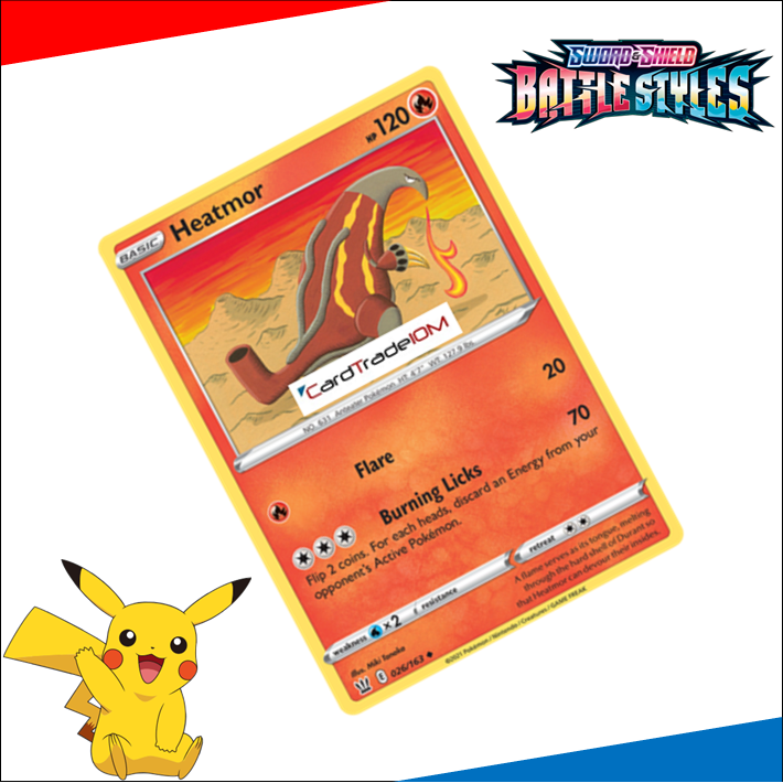 CardTradeIOM's tweet photo. TODAY'S POKEMON CARD OF THE DAY IS: Heatmor - #pokemon #pokemongo #nintendo #pikachu #pokemoncards #pokemontcg #pokemoncollector #pokemonjp #battlestyle https://t.co/yjSK7GaR14